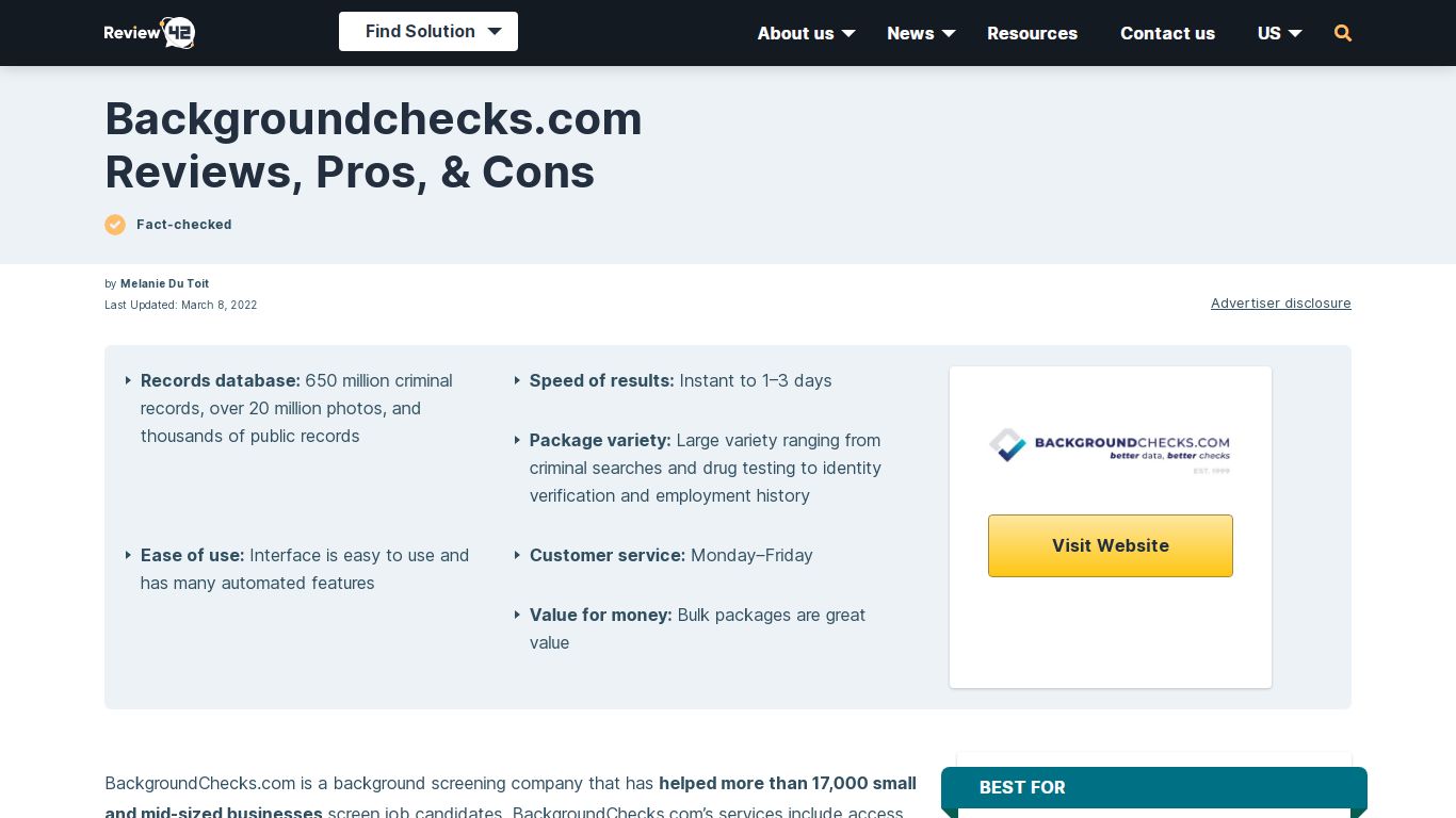Backgroundchecks.com Reviews, Pros, & Cons